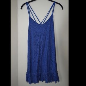 Blue tank dress perfect for spring!